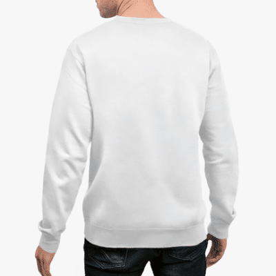 Custom Printed Mens Fleece Sweatshirt_Back