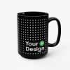 Custom Printed Black Ceramic Coffee Mug