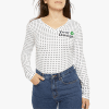 Custom Printed Women's Long Sleeve V-neck Tshirt