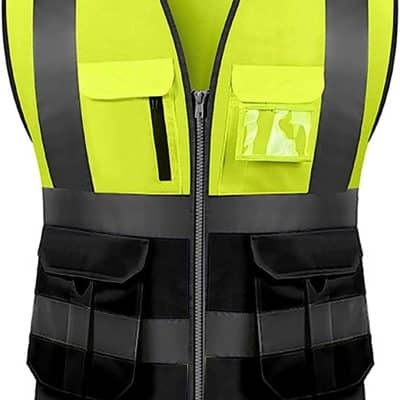 Custom Yellow and Black Safety Vest with Logo