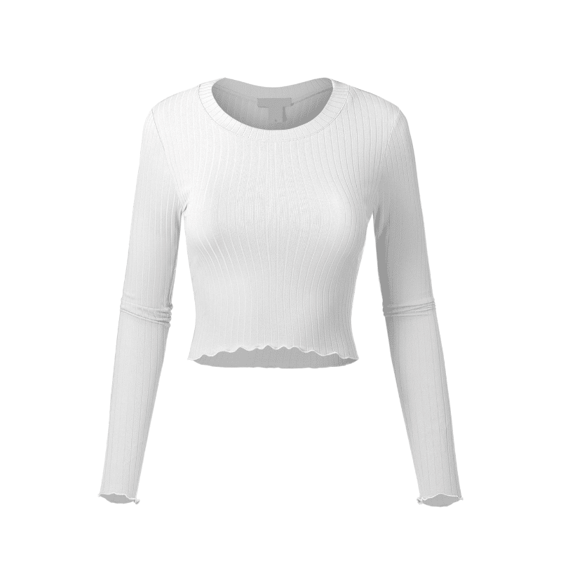 Custom Long Sleeve Crop Top Activewear