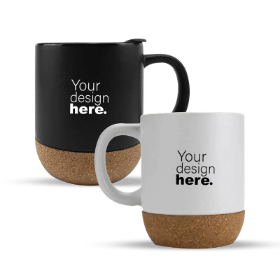 Custom Double Wall Coffee Cup with Lid Printing - Merchlist