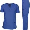 Blue Medical Scrub Suit with Custom Logo