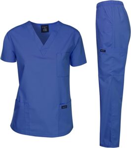 Blue Medical Scrub Suit with Custom Logo