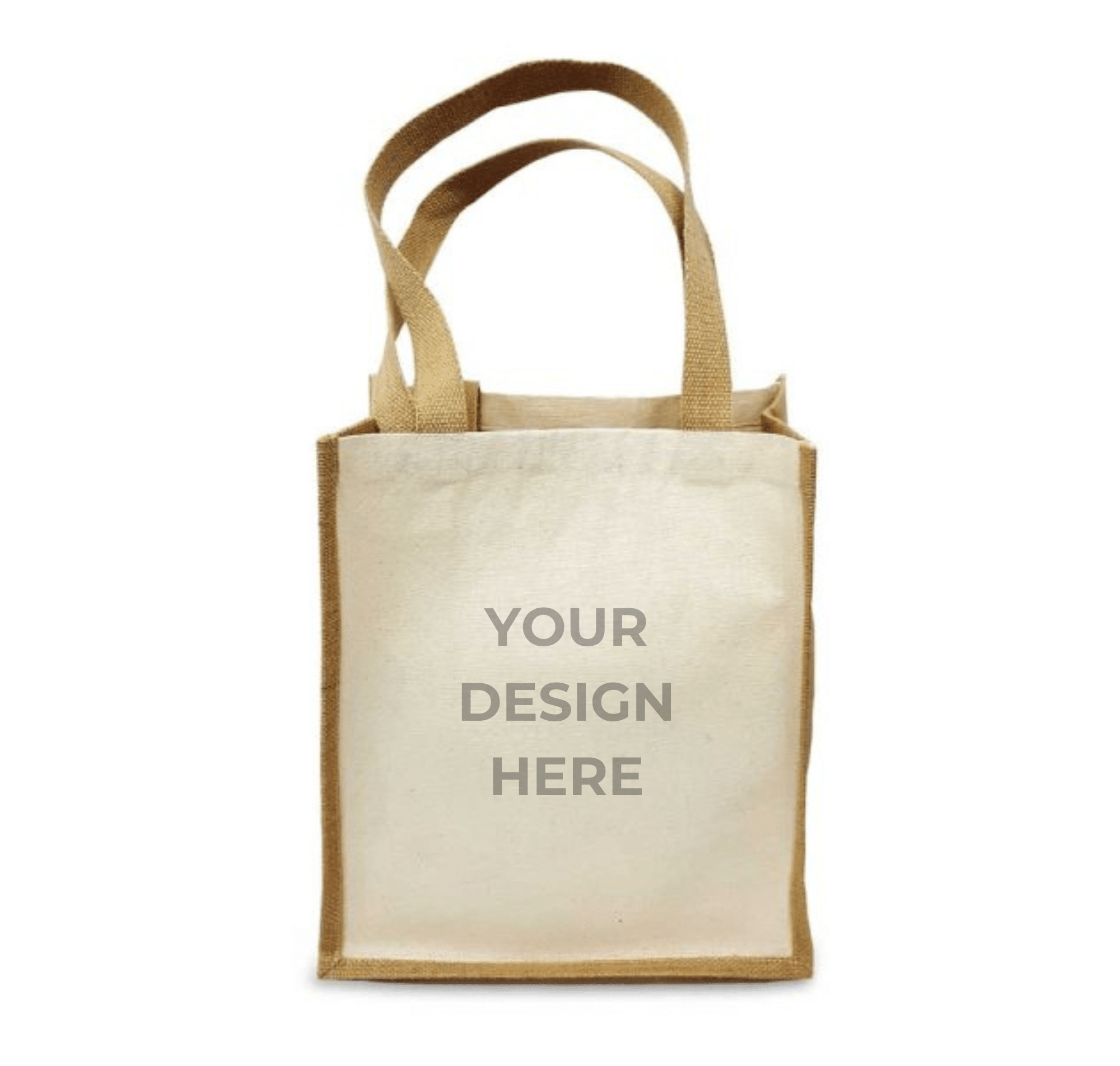 Custom Jute and Cotton Tote Bag