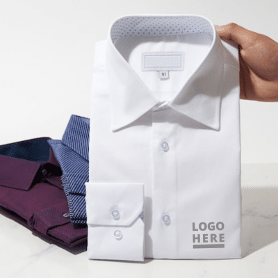 Custom Formal Office Dress Shirt with Company logo embroidery for Staff Employee Uniforms