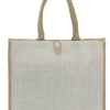 Custom Printed Canvas Jute Bags with Button Design