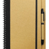 Custom Recycled Notebook-with-Pen-Black