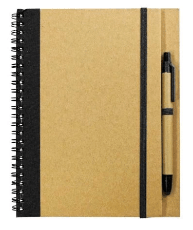 Custom Recycled Notebook-with-Pen-Black