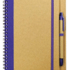 Custom Recycled Notebook-with-Pen-Blue