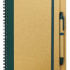 Custom Recycled Notebook-with-Pen-Green