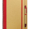Custom Recycled Notebook-with-Pen-Red