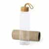 Custom Eco-Friendly Glass Water Bottle with Bamboo Fiber Sleeves