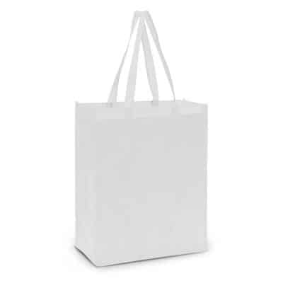 [NW001 V-White] Non-woven Shopping Bag Vertical White