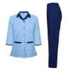 Professional-Factory-Hotel-Uniform-Cotton-Blen-Custom-House-Maid-Cleaning-Uniform-Set