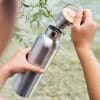 Stainless Steel Thermos Flask with Bamboo Lid