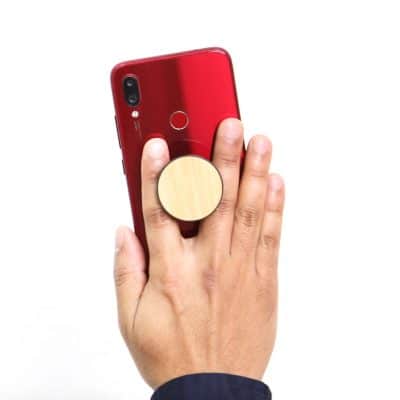 Custom Phone Pop Grip Socket with Bamboo Surface 4