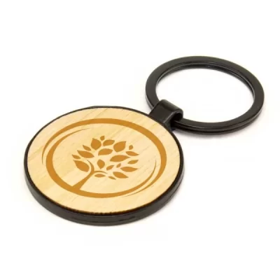 Printing-Round-Keychain-with-Bamboo-Logo-Print-on-Demand-Customize
