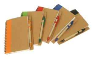Customized and Recyclable Notebooks and Pens by Merchlist