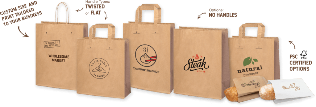 Custom Printed Kraft Paper Shopping Bags Merchlist 7
