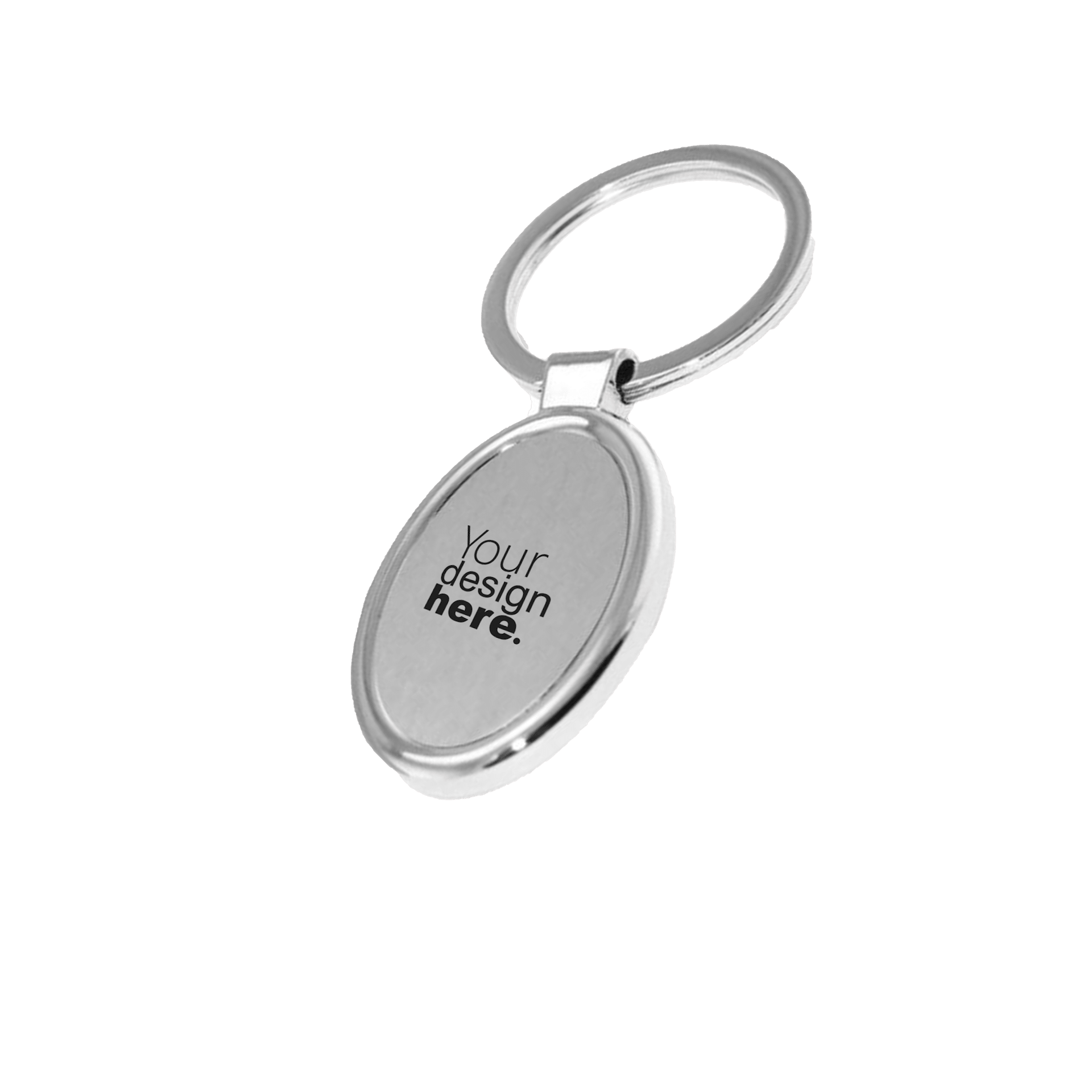 Personalized Oval Metal Keychains 40x30mm Key Blanks for Logo