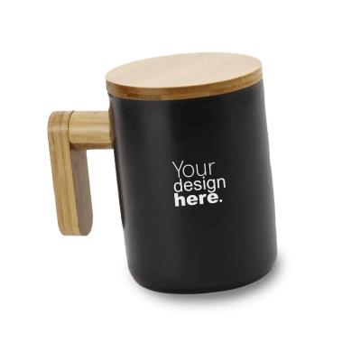Custom Coffee Mug with Bamboo