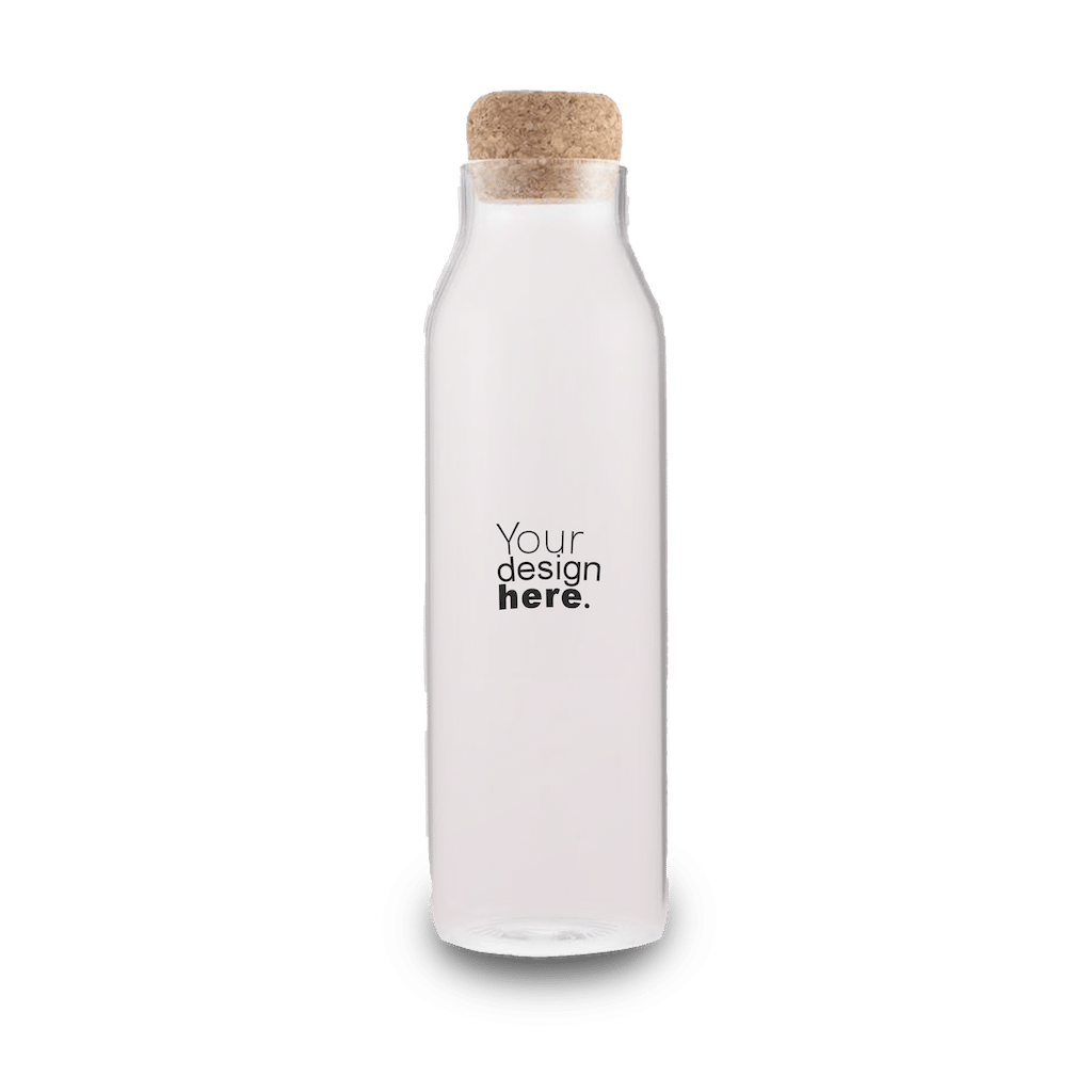 Custom Glass Bottle with Cork Lid