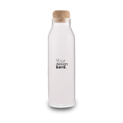 Custom Glass Bottle with Cork Lid
