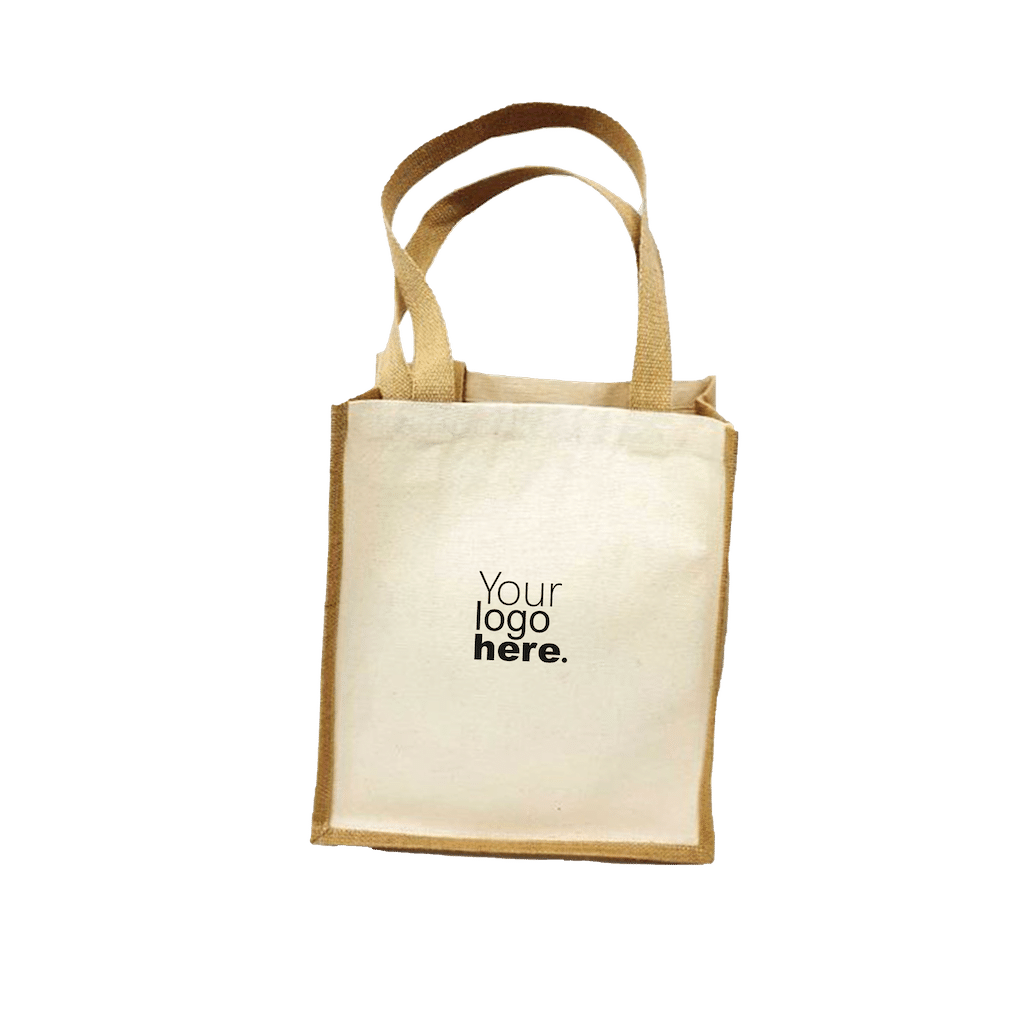 Custom Jute and Cotton Tote Bag