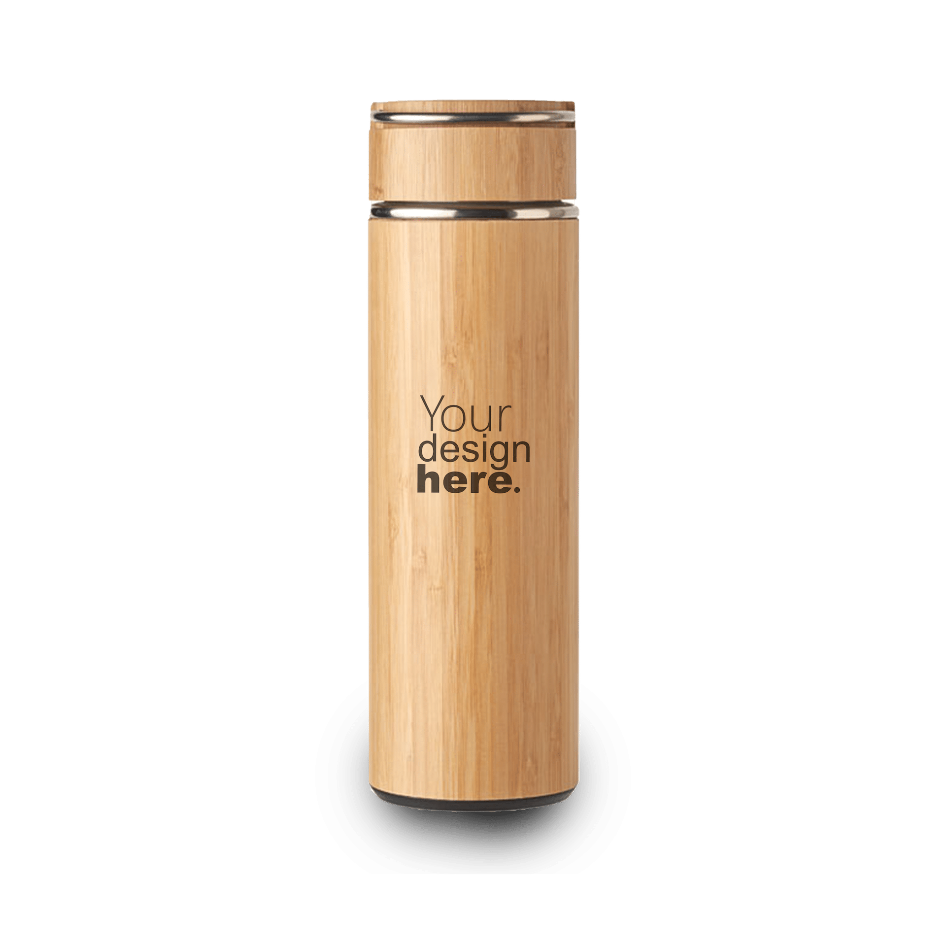 Custom Bamboo Stainless Steel Bottle Printing Merchlist
