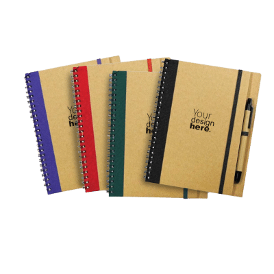 Custom Recycled Notebook with Pen