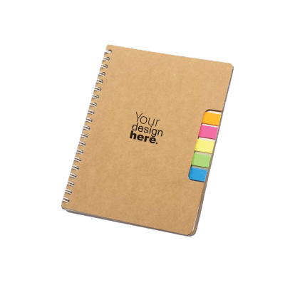 Custom Spiral Notebook with Sticky Note and Pen
