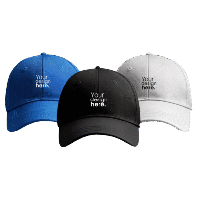 1. Main Custom Printed 6 Panel Premium Baseball Cap Hat Merchlist Add Your Design or Logo to 6 Panel Cap