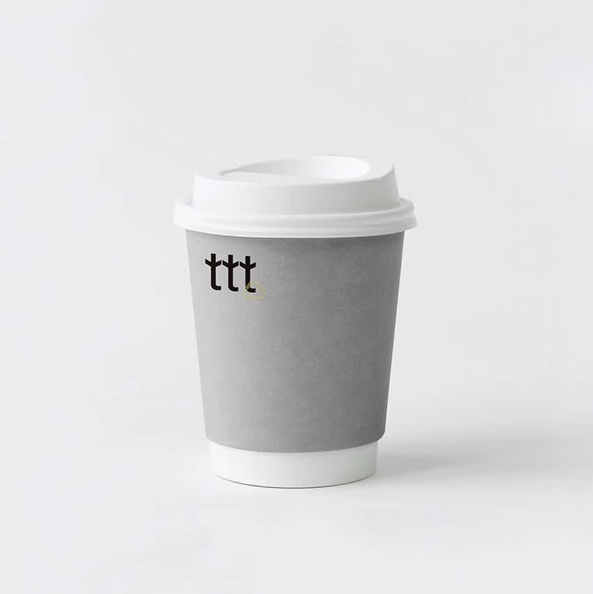 Custom Double Wall Coffee Cup with Lid Printing - Merchlist