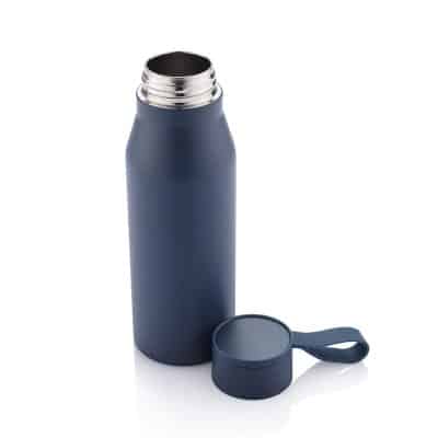 Looped wooden capped thermal bottle