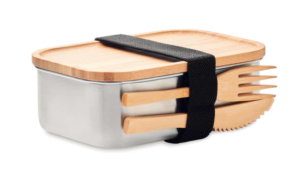 Stainless Steel Lunch Box with Bamboo Lid - Merchlist