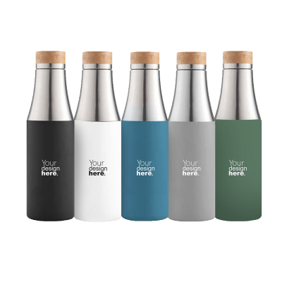 Custom Insulated Water Bottle with Bamboo