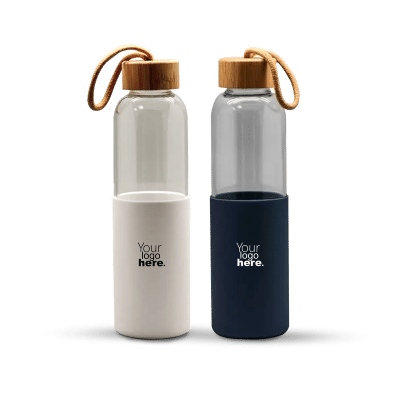 Custom Glass Water Bottle with Sleeve