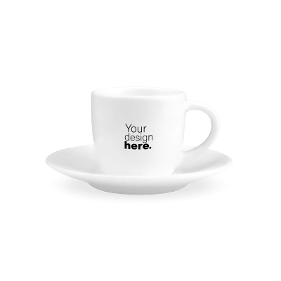 1. Main Ceramic Espresso Cup with Saucer Custom Printed
