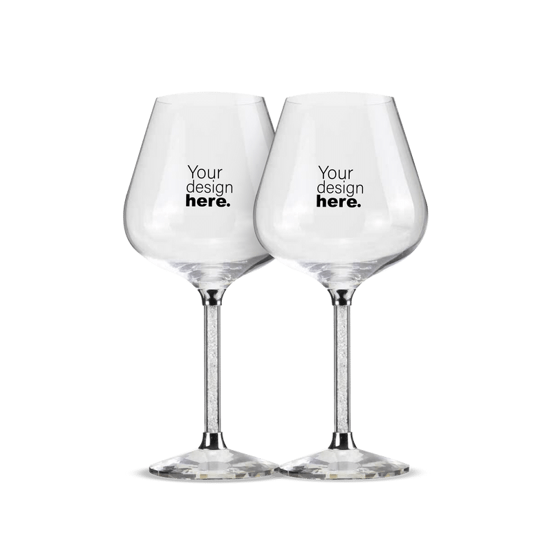 Custom Printed Wine Glasses Set Of 2 Printing Merchlist