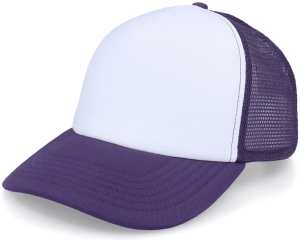 Custom-Mesh-Trucker-Hats-With-Merchlist_Purple&White