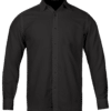 Custom Printed Office Dress Shirt with Company Embroidered Logo Merchlist_Black_Front