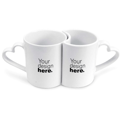 1. Main Custom Printed Love Mug Set Merchlist with Logo Design