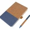 Custom Printed Cork Texture A5 Ruled Notebook Merchlist_Blue