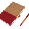 Custom Printed Cork Texture A5 Ruled Notebook Merchlist_Red