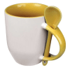 Custom Printed Two-Tone Ceramic Mug Cup with Spoon Merchlist_Yellow copy