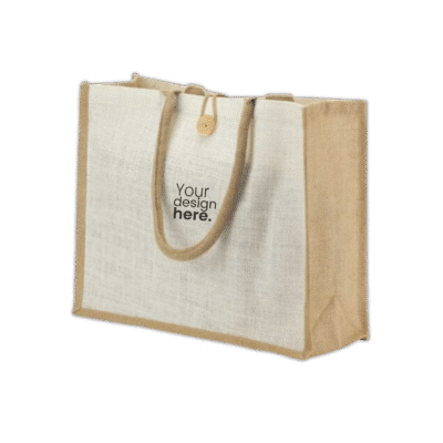 1.0 Main Custom Printed Canvas Jute Bag with Button Merchlist Add Your Design or Logo to Custom Jute Bag
