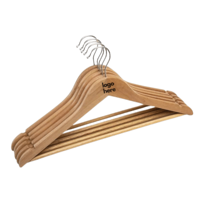 1. Main Custom Printed Personalized Wooden Coat Hangers Merchlist with Logo