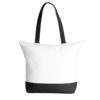 1. Main Custom Printed Zip Cotton Tote Bag Two Tone Merchlist_Black
