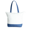 1. Main Custom Printed Zip Cotton Tote Bag Two Tone Merchlist_Blue